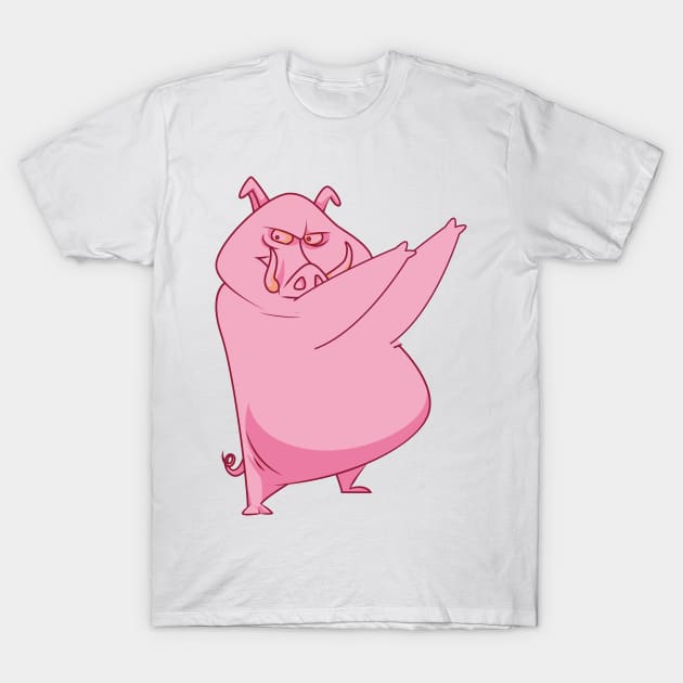 Dab Dabbing Pig Funny T-Shirt by chrizy1688